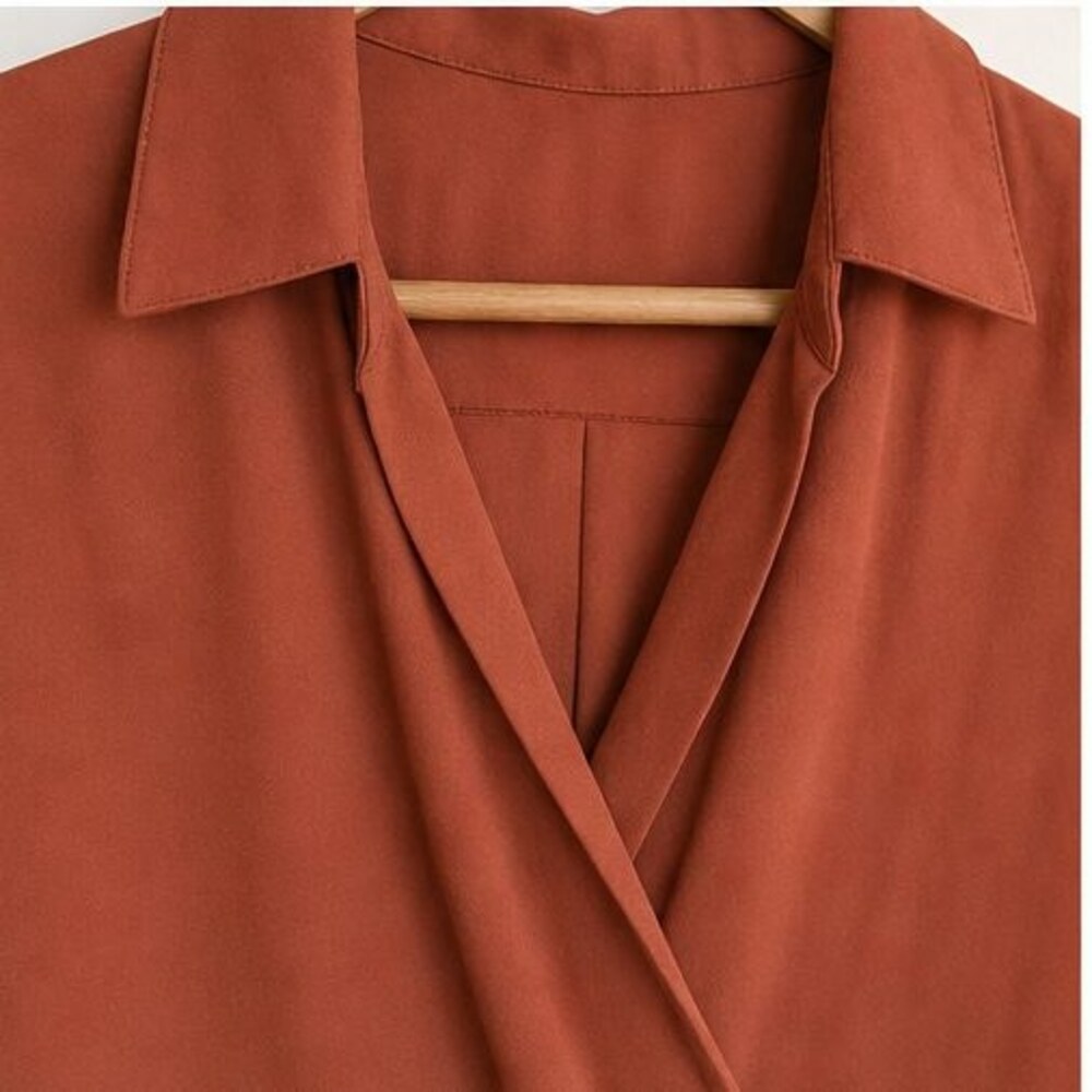 Rust Ruffle Blouse - Picture 4 of 6